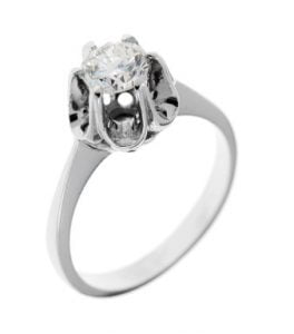 Weißgoldring Diamant